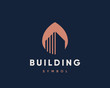 © augustos - Abstract building business logo template. Modern city architecture emblem.