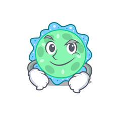 Poster - A mascot design of pseudomonas aeruginosa having confident gesture