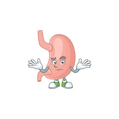 Poster - An image of stomach in grinning mascot cartoon style