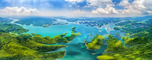 Ta Dung lake or Dong Nai 3 lake. The reservoir for power generation by hydropower in Dac Nong ( Dak Nong ), Vietnam.