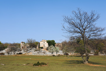 The ruin of an old stone house on the island Cres