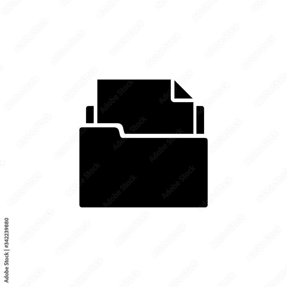 File Folder icon isolated on white background Stock Illustration ...