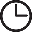 Leinwandbild Motiv Clock logo icon isolated Watch object time office symbol