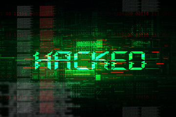 2d illustration hacked data online code background