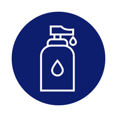 Sticker - antibacterial soap bottle block style icon