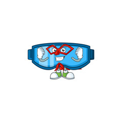 Poster - Safety glasses cartoon design concept dressed as Super hero