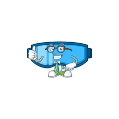 Poster - Cartoon character design of safety glasses successful businessman