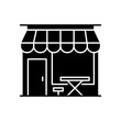 © IMG visuals icons - Cafe front black glyph icon