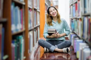 Poster - Happy young Asian University student.