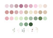 neutrals color palette and abstract flowers, procreate  swatches, workpiece icons