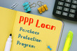 Conceptual hand writing showing PPP Loan Paycheck Protection Program