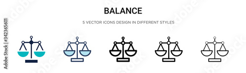 Cuadros en Lienzo Balance icon in filled, thin line, outline and stroke style