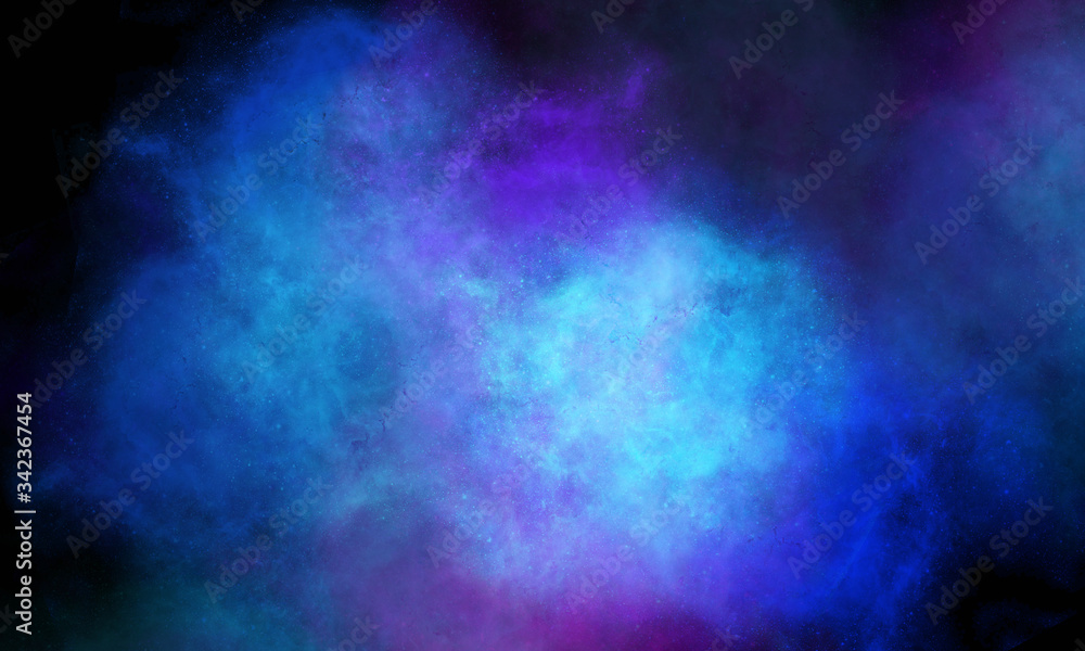 Abstract blue cosmos illustration. Abstract creative cosmic background ...