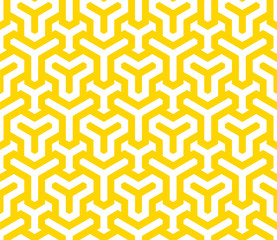 Aufkleber - Vector yellow geometric pattern. Seamless modern linear texture.