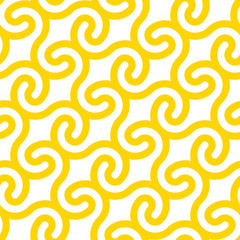 Aufkleber - Vector yellow geometric pattern. Seamless pattern with rounded shapes.