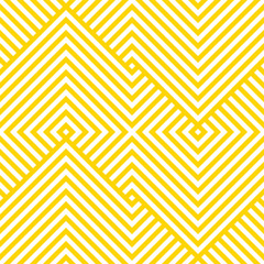Aufkleber - Vector yellow geometric pattern. Seamless modern linear texture.