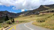 Winding Road In The Golden Gate Highlands National Park, Clarens, Free State, South Africa