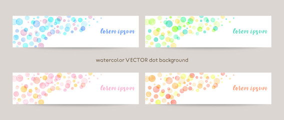 watercolor bubbles decoration. web banners template