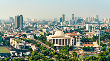 Poster - Istiqlal Mosque in Jakarta, Indonesia. The largest mosque in Southeast Asia