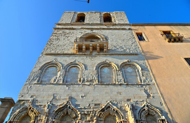 Wall Mural - Agrigento, Italy Sicily island, view of the facade and bell tower of the Norman St. Gerlando Cathedral