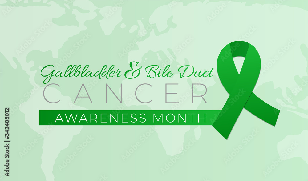 Gallbladder Bile Duct Cancer Awareness Month Background Illustration ...