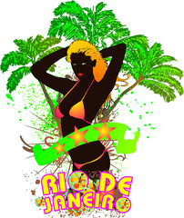 Bikini surfer girls shirt print graphic design vector art