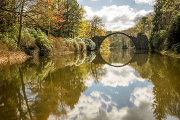  Rakotz Bridge Rakotzbrucke, Devil`s Bridge in Kromlau Germany