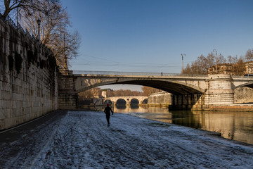 Wall Mural - River Tiber in Roma.