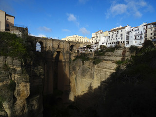 Wall Mural - Baroque New Bridge of Ronda on the canyon of the river Guadalevin. 18 Century.  Spain. 