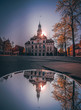 Das Lüneburger Rathaus in einer Spiegelung