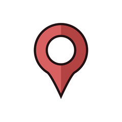 Wall Mural - map pin icon, pin location vector icon