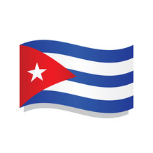 Waving Flag Of Cuba