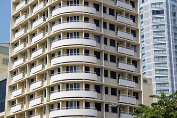 Wall Mural - modern building in ho chi minh city