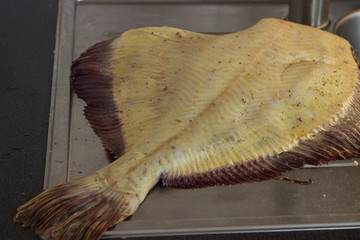 The process of cooking flounder