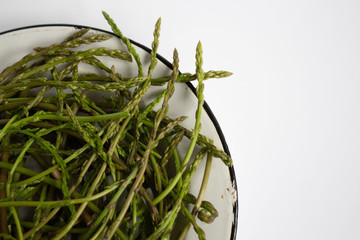 asparagus on the white background