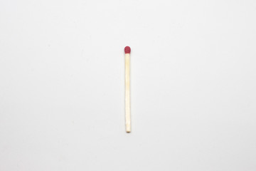 One whole matches on a white background