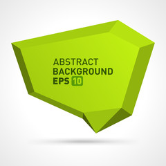 Wall Mural - Abstract 3d geometric speech bubble vector background for advertising message