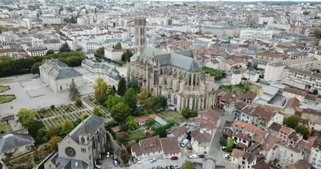 Wall Mural - Famous gothic cathedral in Limoges city in France, Europe