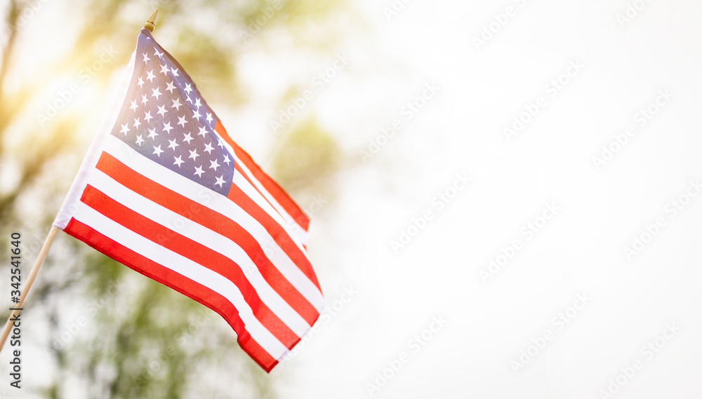 American flag for Memorial Day, 4th of July, Labour Day - obrazy, fototapety, plakaty 