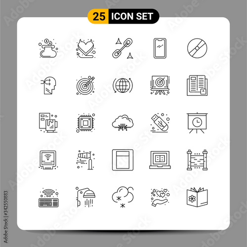 Cuadros en Lienzo 25 Line concept for Websites Mobile and Apps pokeball, film, seo, cinema, huawei