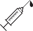 Syringe icon isolated on white background. Syringe icon simple sign