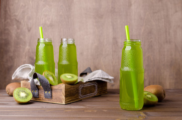 Kiwi drink in glass