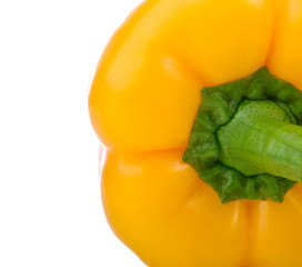 Wall Mural - Ripe yellow bell peppers. healthy fresh vegetable from nature isolated on a white background.