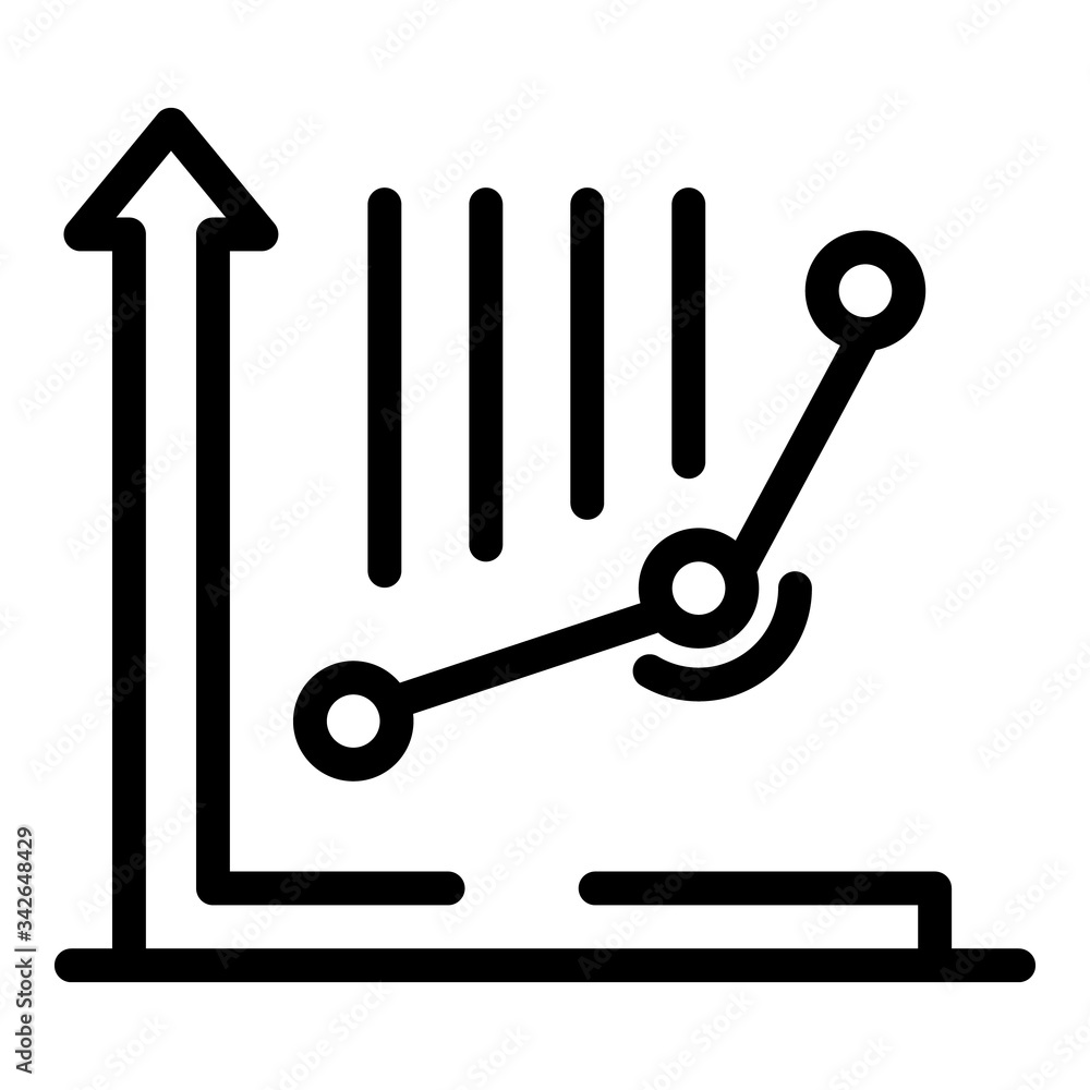 Exponent diagram icon. Outline exponent diagram vector icon for web ...