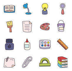 Sticker - Creativity and design fill style icon set vector design