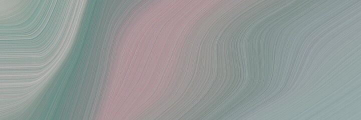 Aufkleber - abstract artistic designed horizontal header with dark gray, pastel purple and slate gray colors. fluid curved flowing waves and curves for poster or canvas