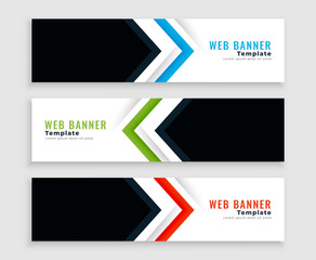 Wall Mural - modern web banners or headers in arrow shape style