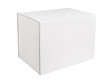© Demetrio - White rectangular cardboard box isolated on white background. Blank white box on white background