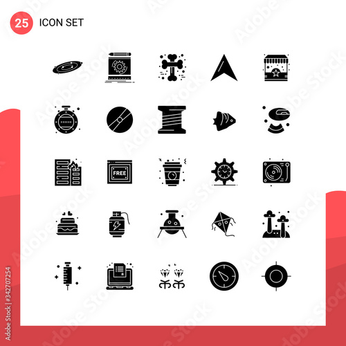 Cuadros en Lienzo 25 Solid Glyph concept for Websites Mobile and Apps pointer, location, prototype