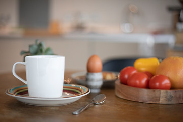 Breakfast on the table at home